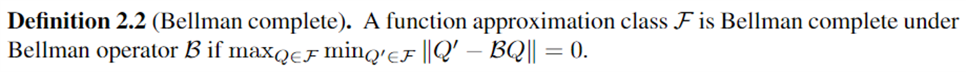 Bellman-completeness.